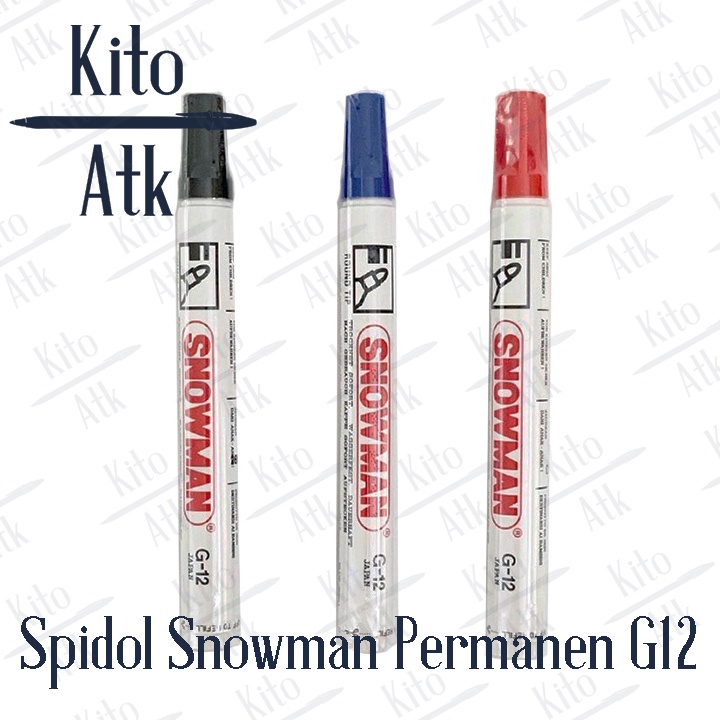 Spidol Snowman Permanen G-12/ Spidol Papan Tulis Permanen