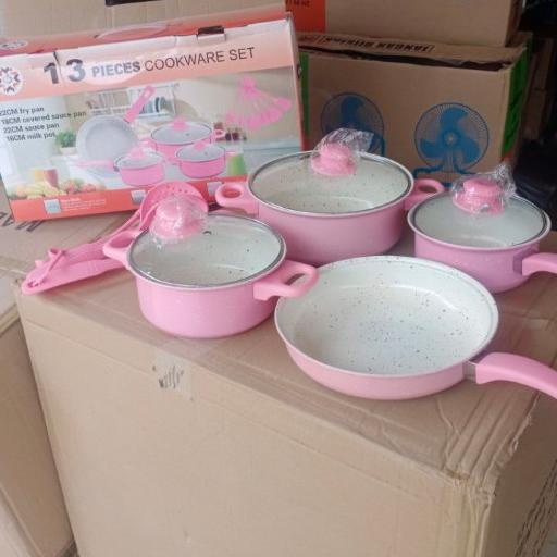 cookware set pink/Panci set /Panci set 13 Pink