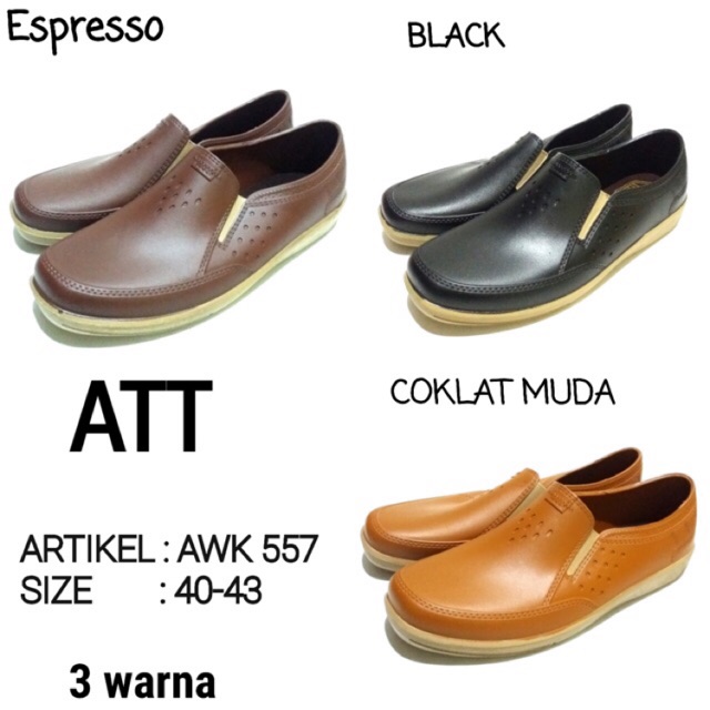 SEPATU PANTOFEL PRIA ATT AWK 557 FULL KARET EMPUK NYAMAN