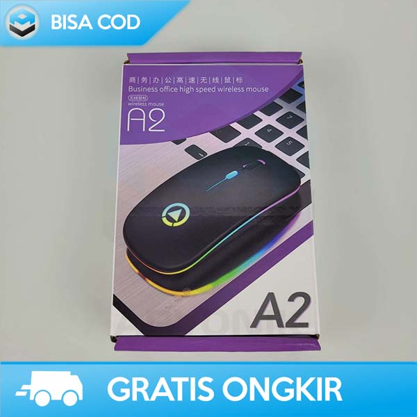 MOUSE SUPER SLIM YINDIAO RECHARGEABLE 2.4 GHZ LED RGB WIRELESS USB A2