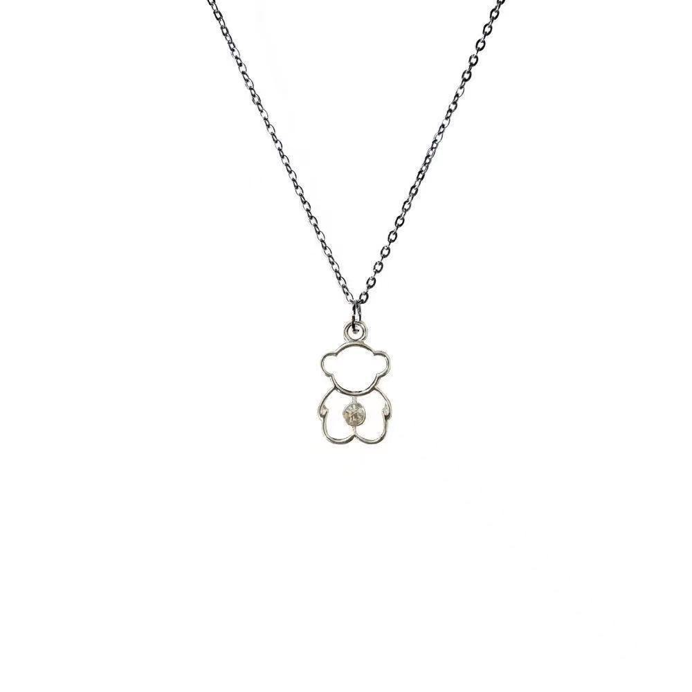 Jepang dan Korea Bear kalung in profil tinggi Gambar terjangkau gaya mewah niche desain lucu menyega