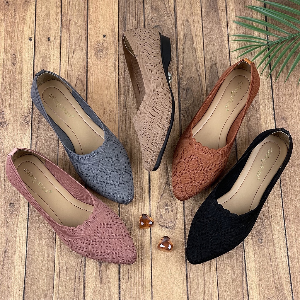 Sepatu Flat Wanita Rajut Import ID02 - CLARENZO