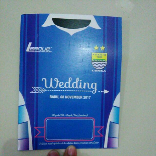 Undangan Pernikahan Persib Tulisan