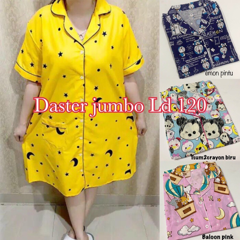 daster jumbo big size ld 120 xxl full kancing busui katun jepang