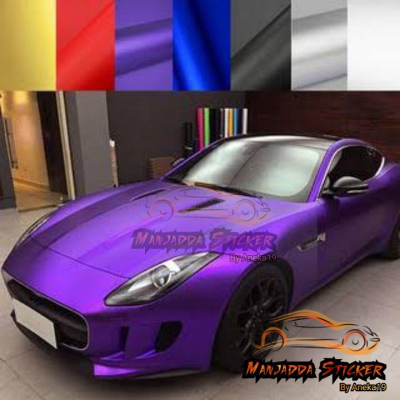 Stiker skotlet motor matte metallic chrome doff / sticker mobil L 152 cm