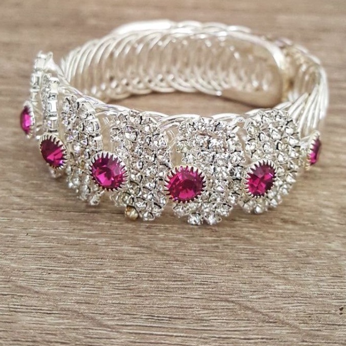 Gelang Silver bermata Batu Ruby