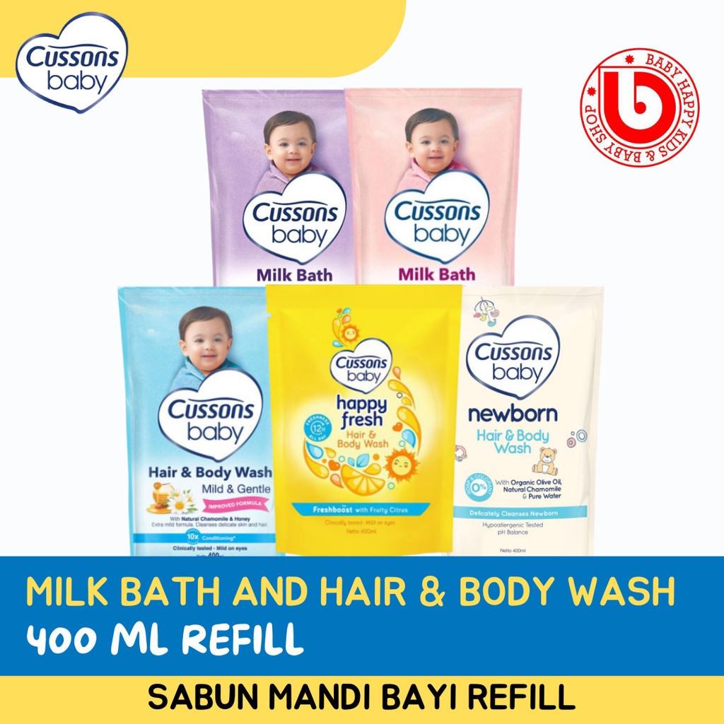 CUSSON BABY MILK BATH HAIR AND BODY WASH NEW BORN WASH 400ml