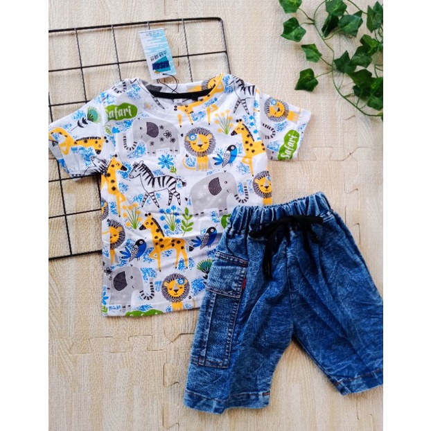 BAJU SETELAN ANAK COWOK IMPORT AISON 0-6 TAHUN MOBIL/SETELAN KAOS ANAK LAKI LAKI POLO AISON