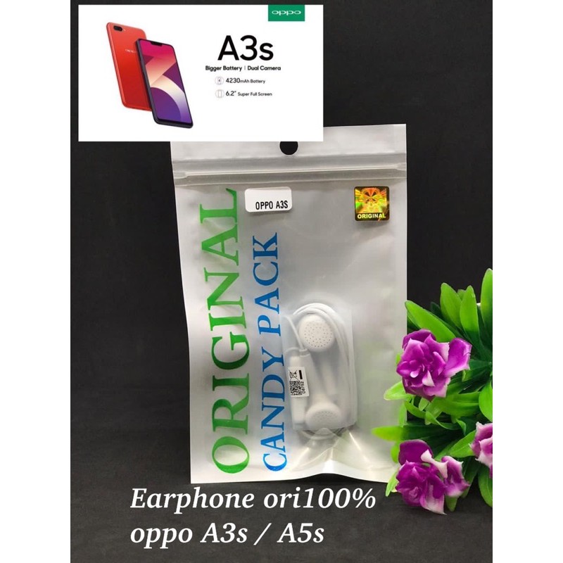 PROMO HANDSFREE OPPO ORIGINAL A3S A5S COPOTAN 100%