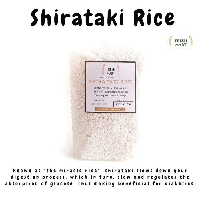 

gr20111r Shirataki Konnyaku Rice / Beras Shirataki 500Gr Sv012Ss