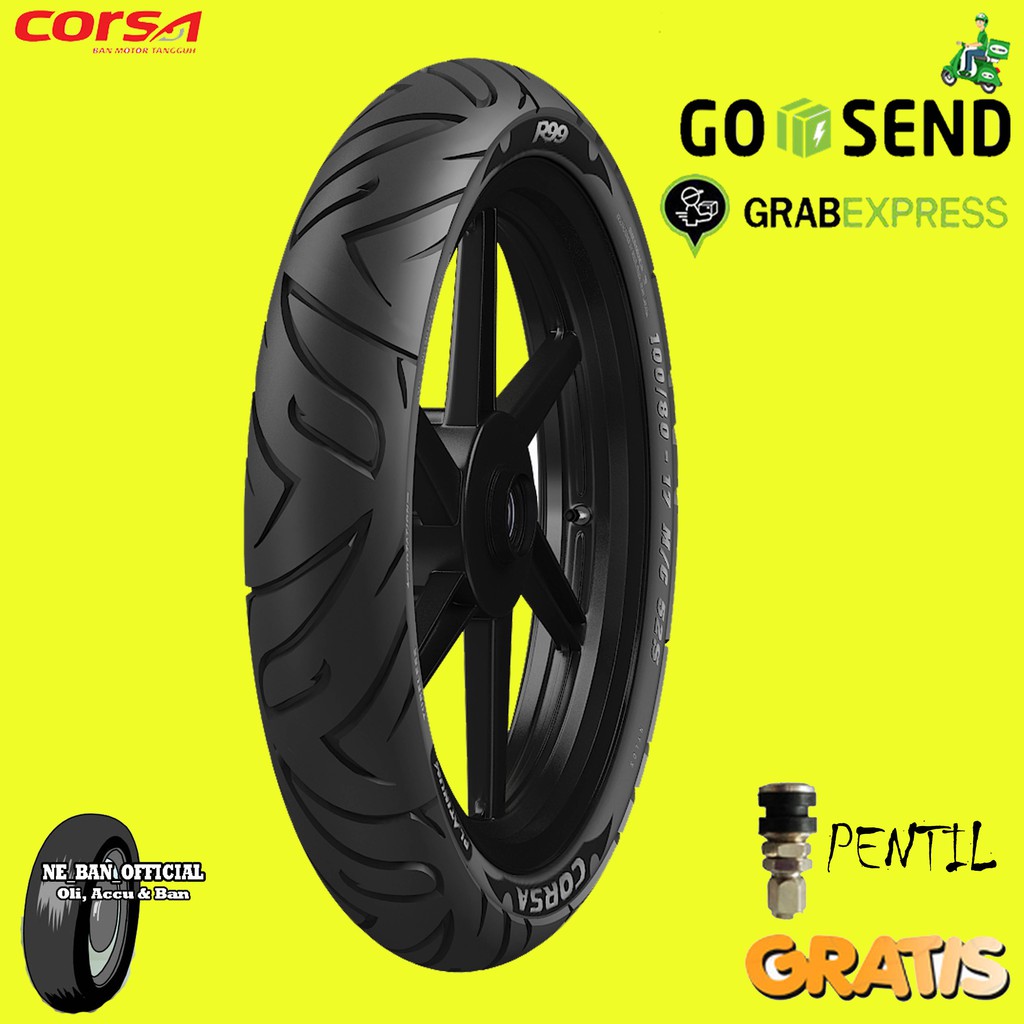 BAN MOTOR MATIC CORSA PLATINUM R99 100/80 RING 14 TUBELESS