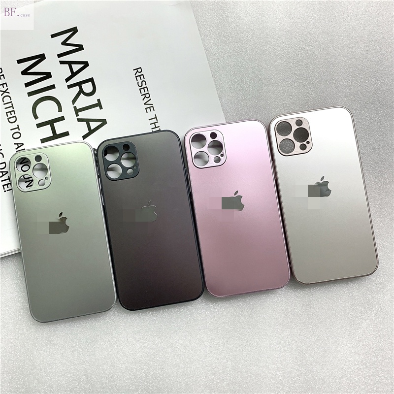 Casing IPhone 11 12 pro max Bahan Logam Aksen Frosted