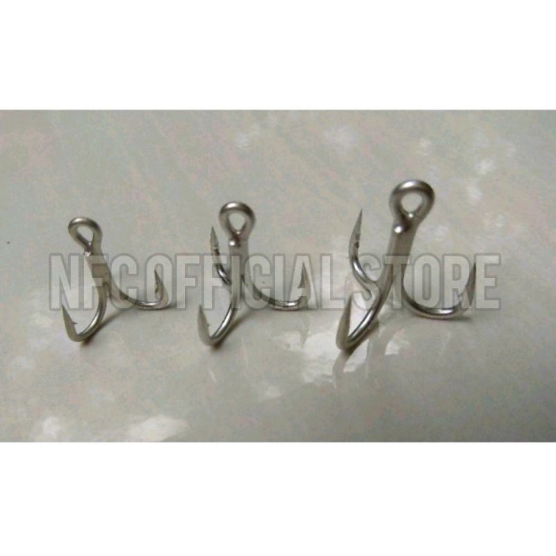 1 pack isi 4 pcs Treble Hook BKB EXTRA Strong cutting point size #14 #12 #10 #8 untuk lure size 3cm-12cm