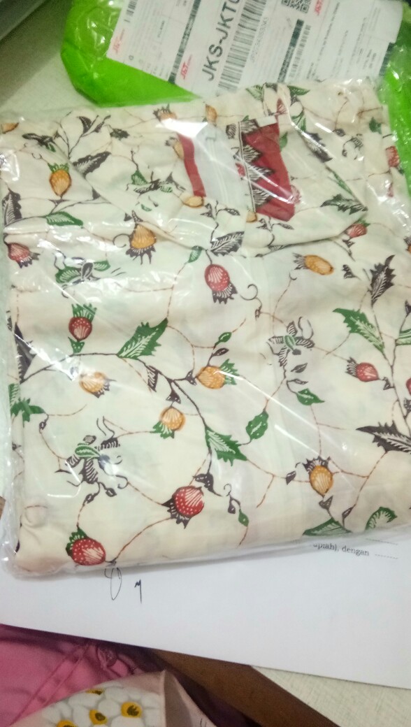 Atasan Batik Lengan Panjang Atasan Kerja Wanita