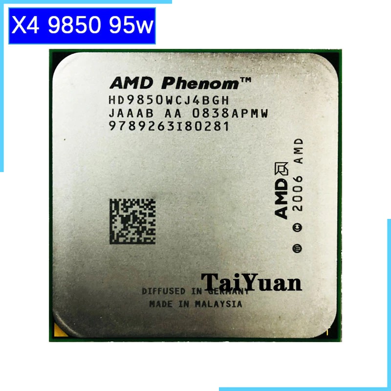 Cpu Processors Electronics Amd Phenom X4 9850 2 5ghz Quad Core Desktop Cpu Hd9850wcj4bgh Hd985bwcj4bgh 95w Socket Am2 940pin