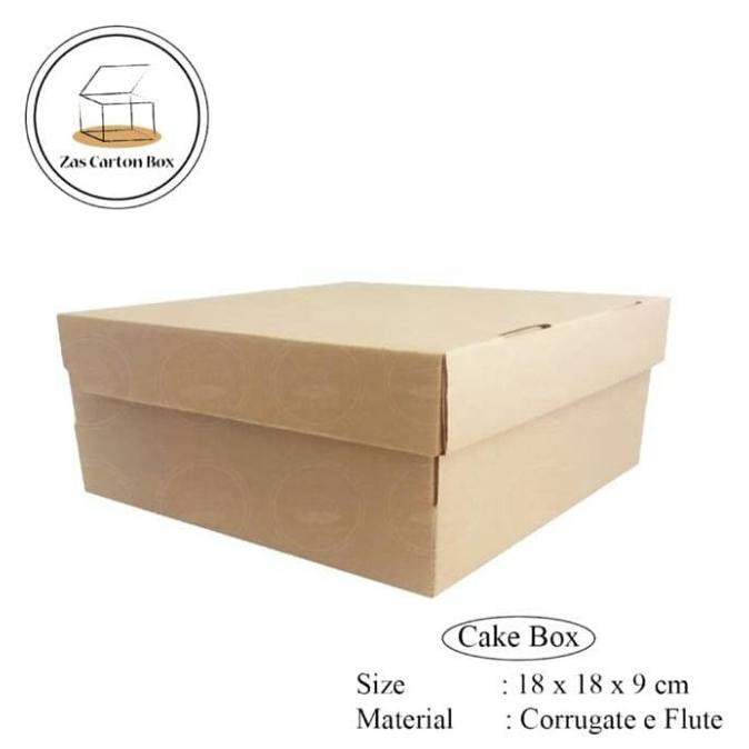 

Terlaris! Cake Box 18Cm | Cake Box 18X18X9 | Kotak Kardus Box Kue Bolu Eceran