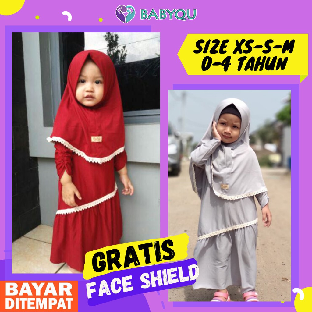  GAMIS  BABY BAJU  MUSLIM ANAK BAYI  PEREMPUAN  SYARI USIA 1 2 