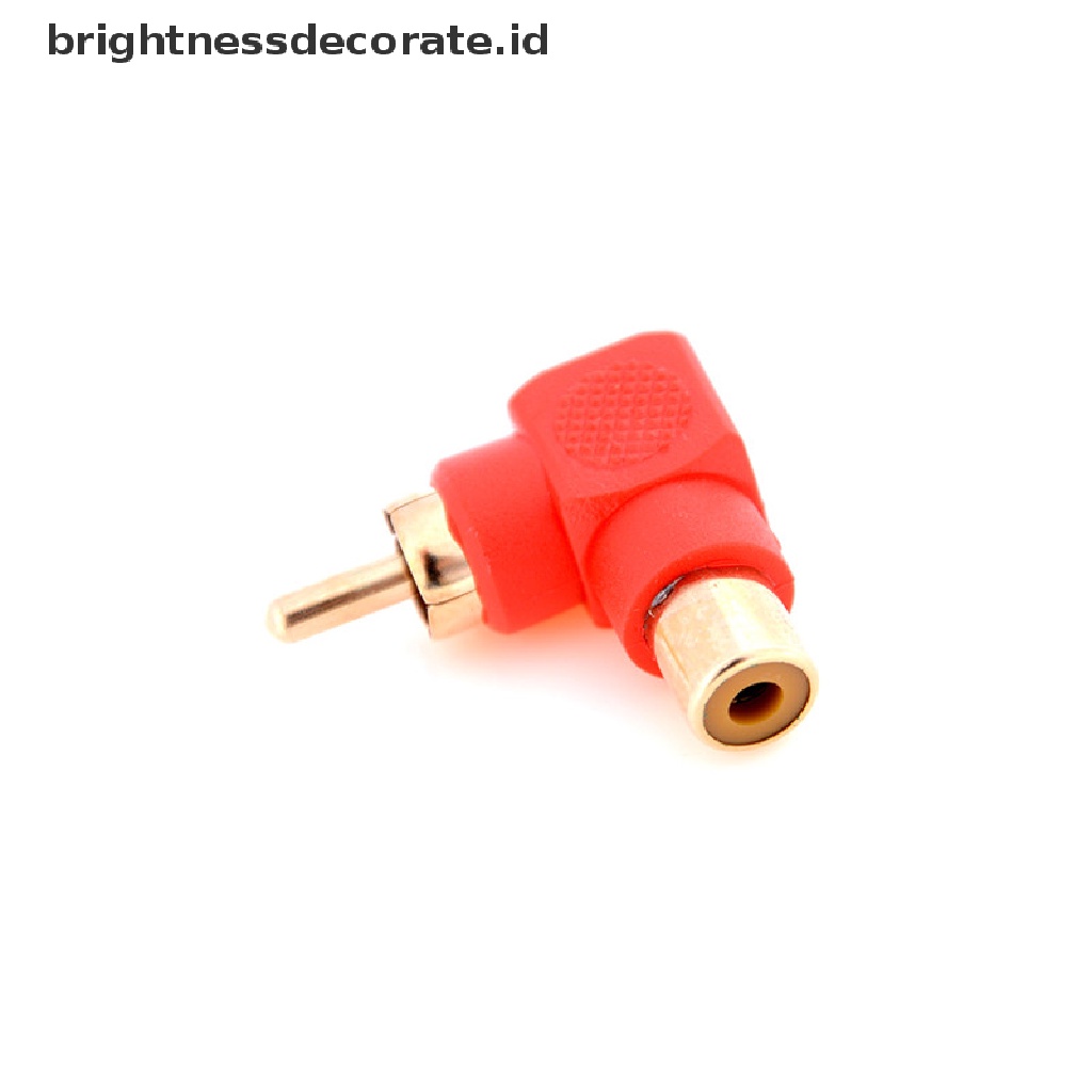 1 Pc Adaptor Konektor Plug Rca Male To Female Sudut Kanan 90 Derajat