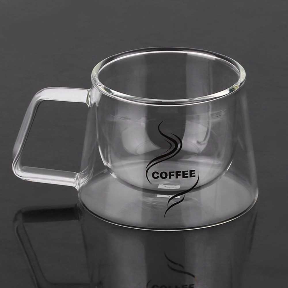 One Two Cups Cangkir Kopi Anti Panas Double Wall Glass 200ml - DOME240