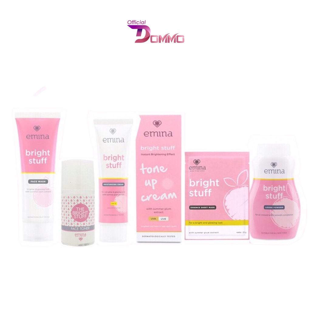 DOMMO - D8159 Emina Bright Stuff Series | Sheet Mask | Face Serum | Face Wash | Acne | Powder | Tone Up