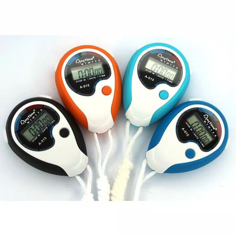 STOPWATCH SPORTY AKSESORIS OLAHRAGA INDOOR OUTDOOR STOPWATCH ANYTIME XL-015 JAM TANGGAL DAN HARI VA336