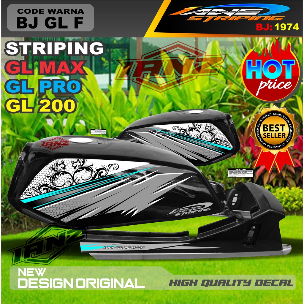 VARIASI STIKER BODY GL TERBARU / STICKER STRIPING GL TERBARU / STIKER MOTOR