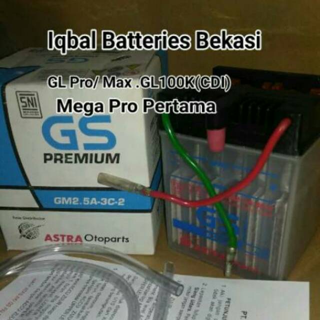 Aki Gs Astra Gm2 5 A 3c 2 Premium Gl Pro Gl Max Shopee Indonesia Aki gl pro neotech