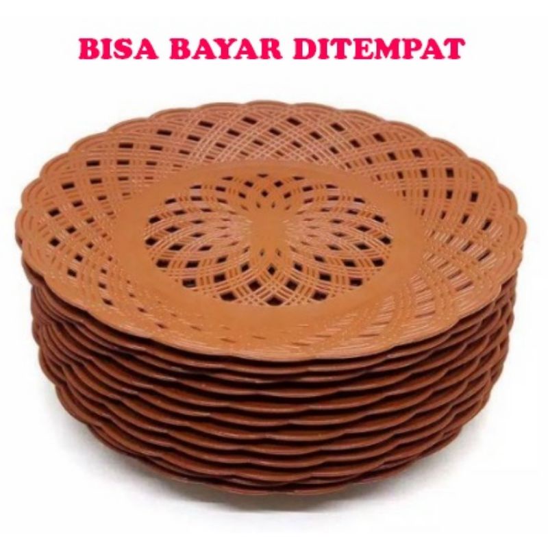 PIRING JIKIN PLASTIK/PIRING HAJATAN/PIRING JIKIN MOTIF ROTAN