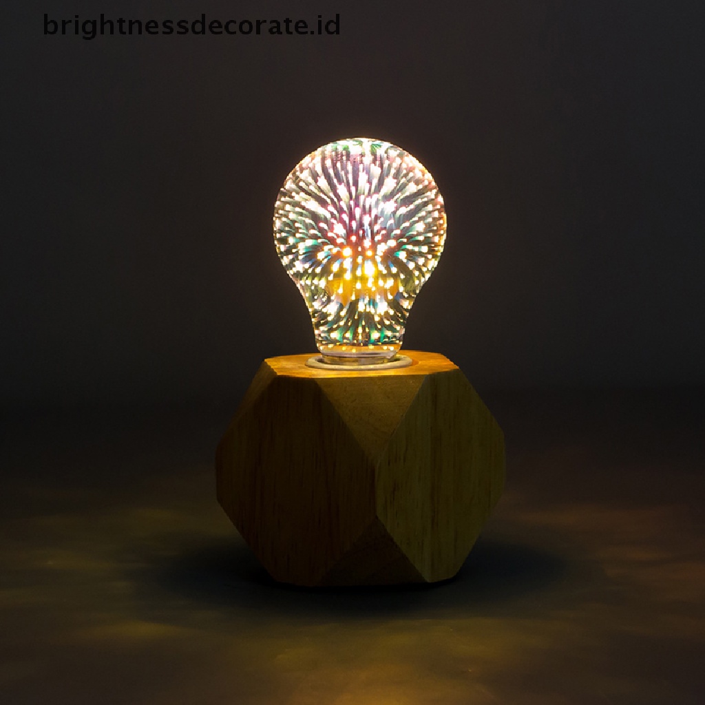 E27 6w 85-265v Lampu Bohlam 3d Filamen Kembang Api Gaya Vintage