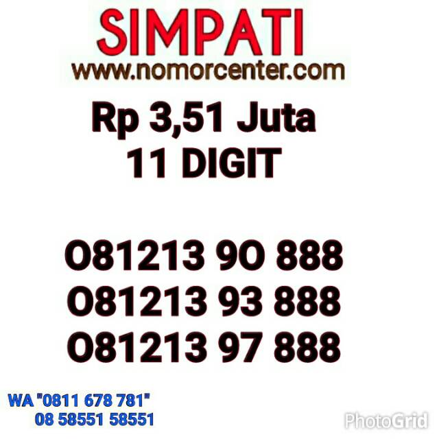 Nomor Cantik Simpati Seri Triple 888/888/888 _ 081213 90 888 ,11 Digit Terbaik #IN1 667