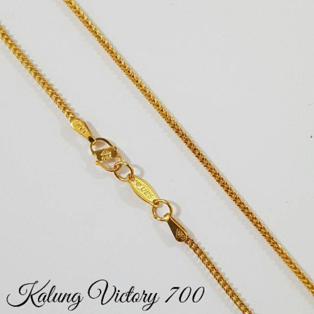 kalung emas asli kadar 700 model victory 3 gram