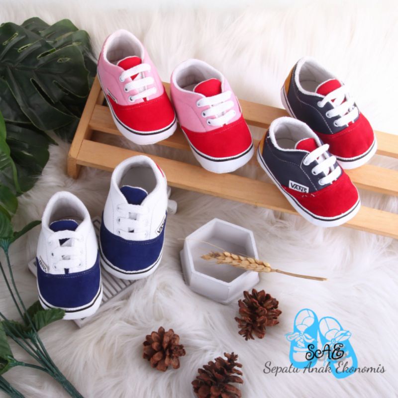 Sepatu bayi laki-laki umur 0-6 bulan | baby shoes | prewalker | sneakers baby | sepatu belajar jalan