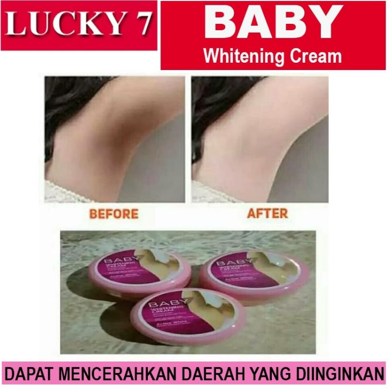 DE3 COD - Baby Whitening Krim - Cream Pemutih Badan, Ketiak, Leher,Pantat dan Selangkangan