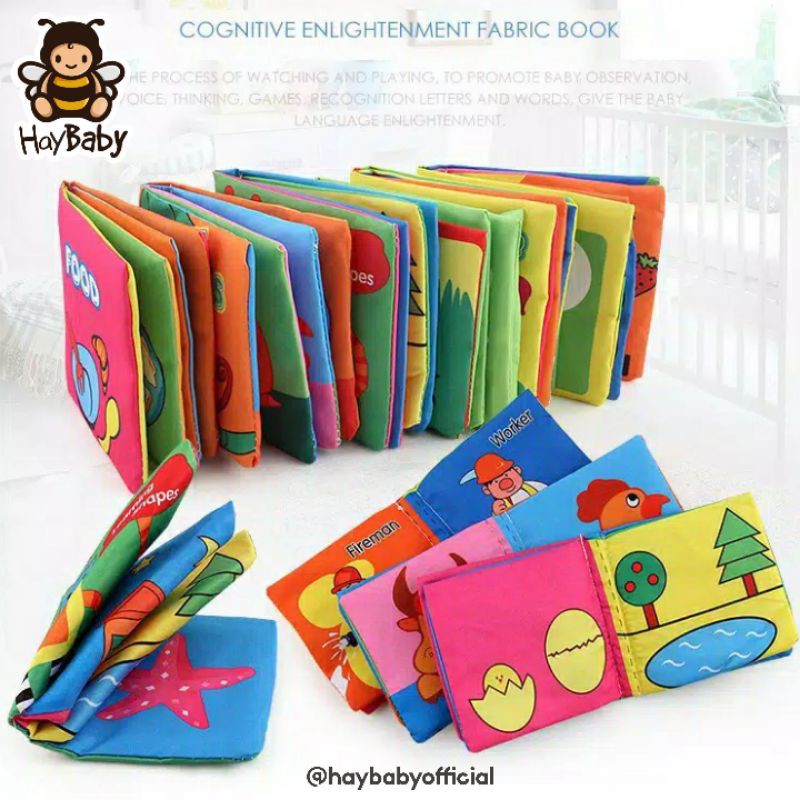 hay baby   soft book bayi     buku bantal anak kain   buku cerita anak   buku kain edukasi 