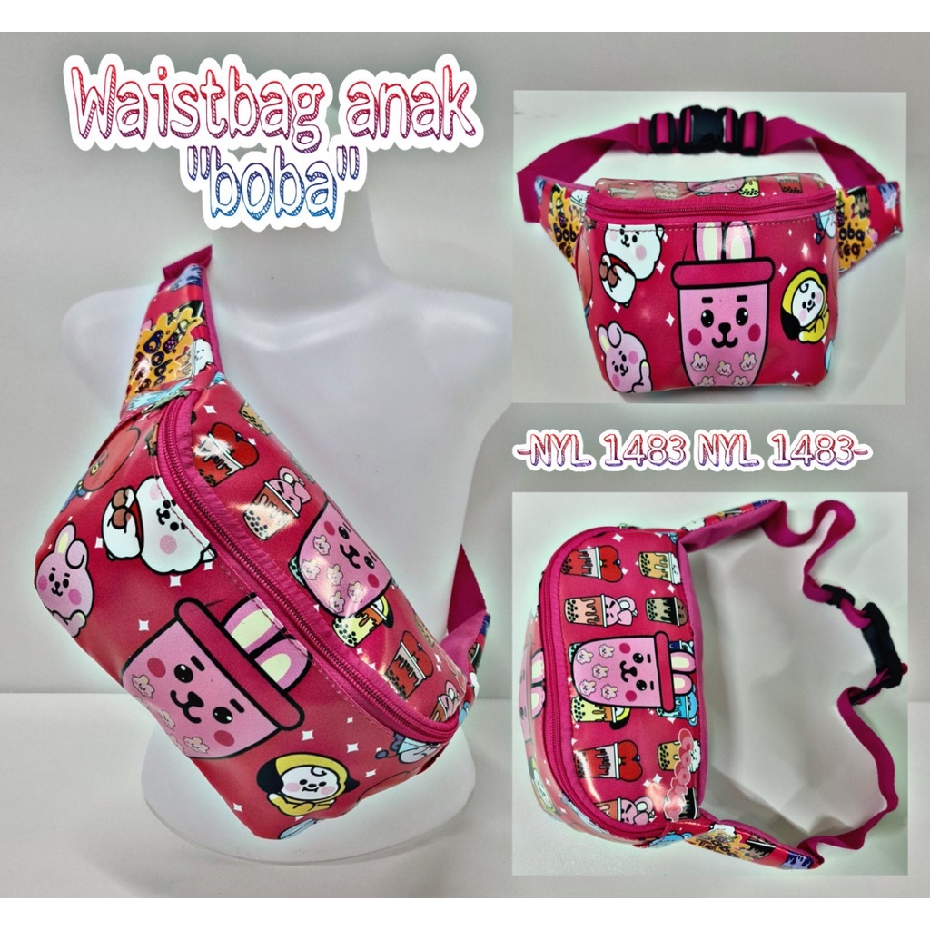 Waistbag Anak / Tas Pinggang Anak / Tas Selempang Anak Karakter Kartun Dan Super Hero