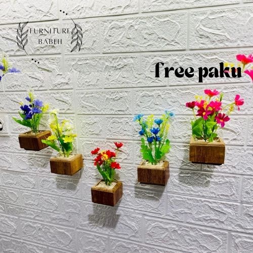 FURNITURE HIASAN RANGKAIAN BUNGA DAISY SET POT GONI , BUNGA PLASTIK ARTIFICIAL HIASAN SERBAGUNA