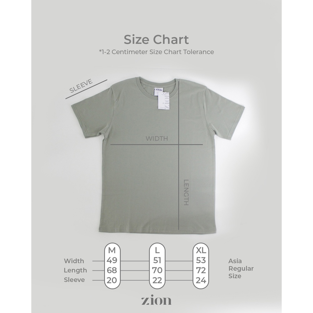 ZION Basic Kaos Polos Cotton Combed 24s - Sage Green