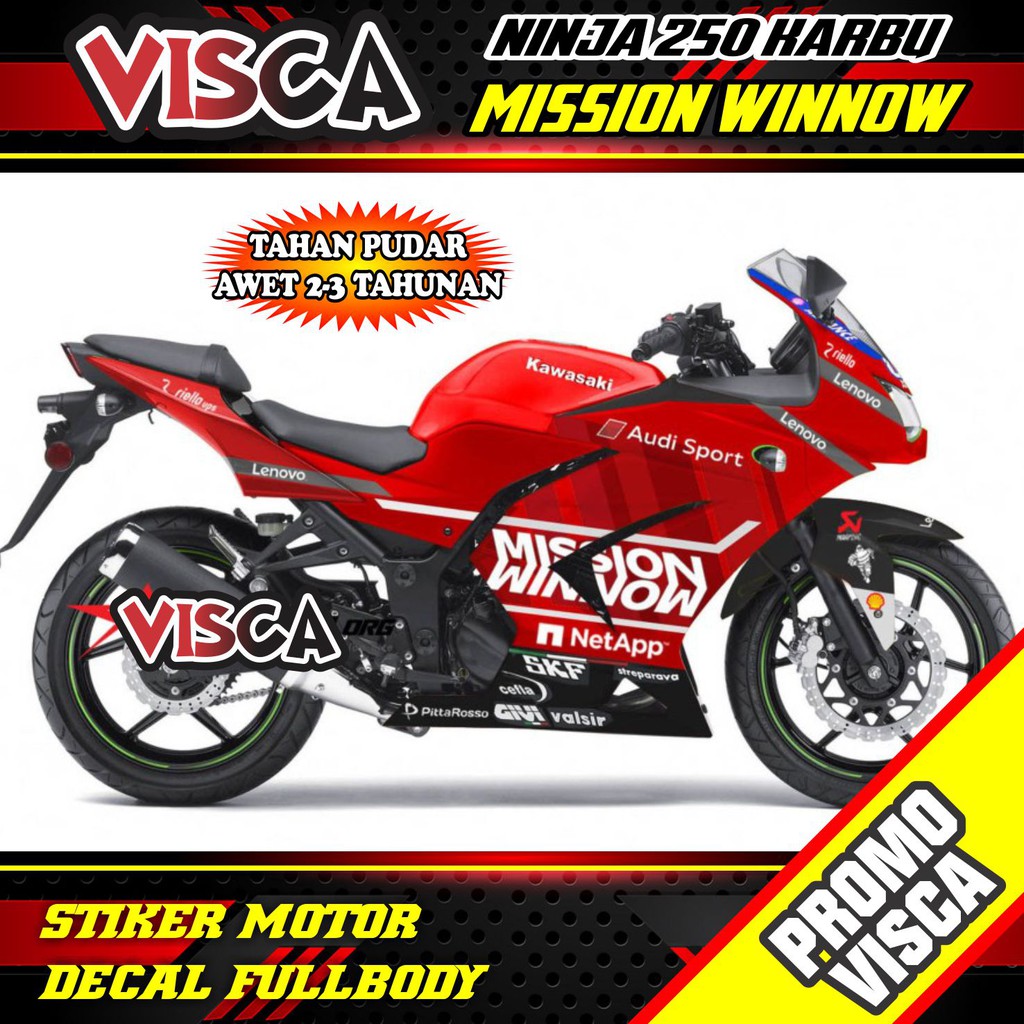 Decal Ninja 250 Karbu Full Body Stiker Ninja 250 Karbu Full Body Striping Ninja 250 Karbu Variasi Mi