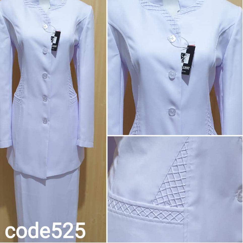 Top Produk.. Blazer Wanita Putih Set Celana Baju Seragam Dinas Wanita Putih Set Rok A Seragam PNS AS