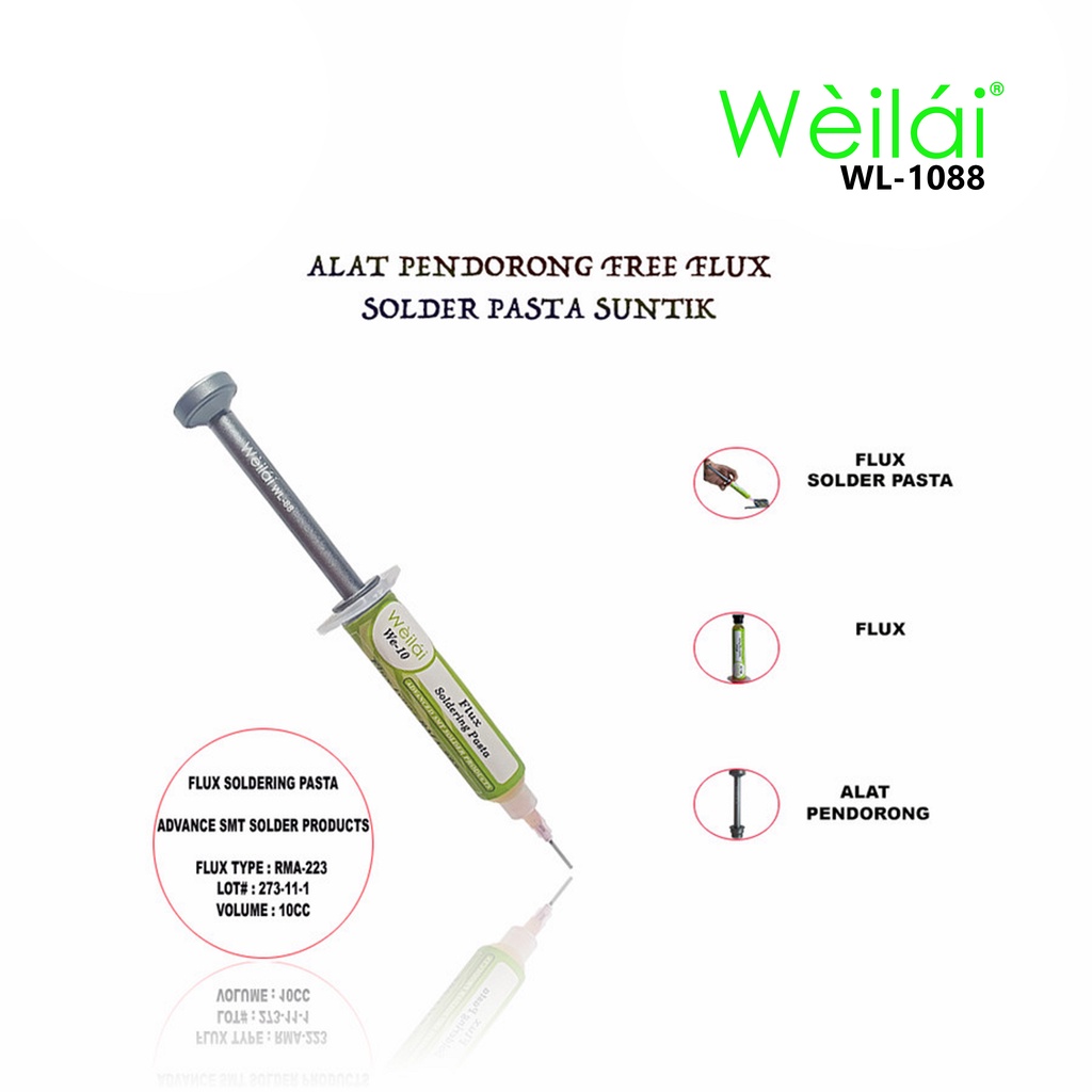 Weilai WL-1088 Alat Pendorong Flux - Free Solder Pasta Suntik - Free Flux Suntik - Sryinge Booster G