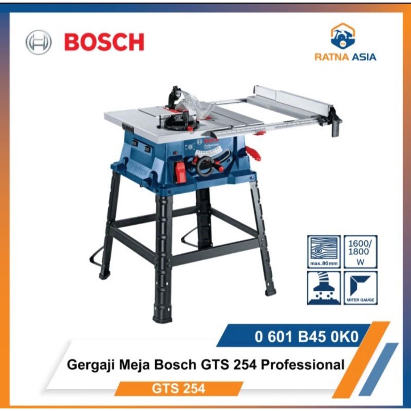 Gergaji Meja Bosch Gts 254 Professional Table Saw 10 Inch