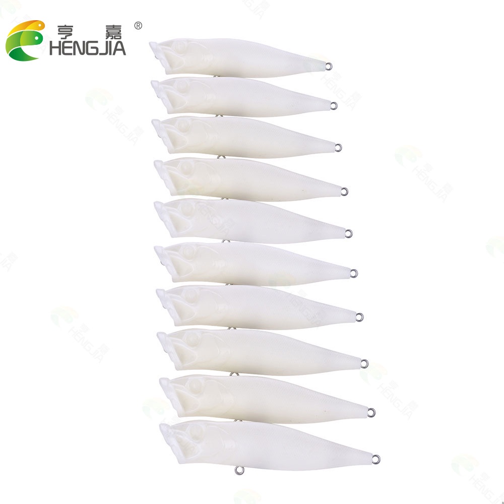 Hengjia 20pcs / Set Umpan Pancing Popper Ukuran 9cm / 10.5g Tanpa Mata + Kail