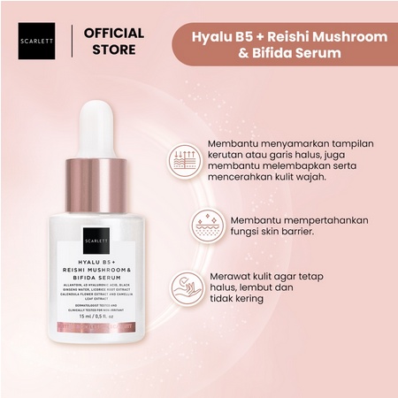 Scarlett Whitening Age Delay Hyalu B5 + Reishi Mushroom &amp; Bifida Serum