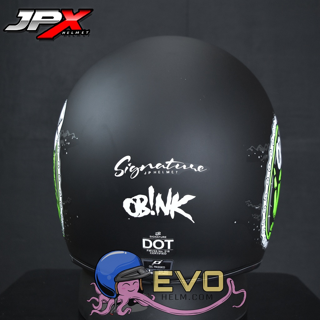 HELM JP SIGNATURE SG10 OBINK ORIGINAL HELM JP CAKIL MOTIF OBINK SG-10 ( ONGKIR 2KG SAJA )