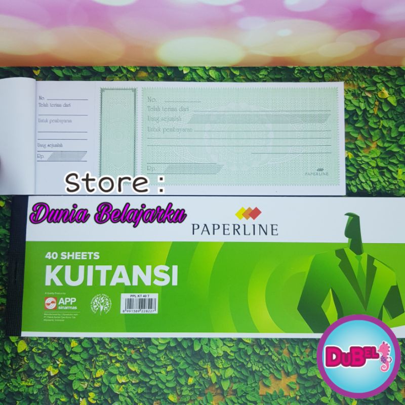 

Paperline Kwitansi / Kuitansi 1 Rangkap Ukuran Kecil / Tanggung / Besar [1 Buku Isi 40 Lembar]