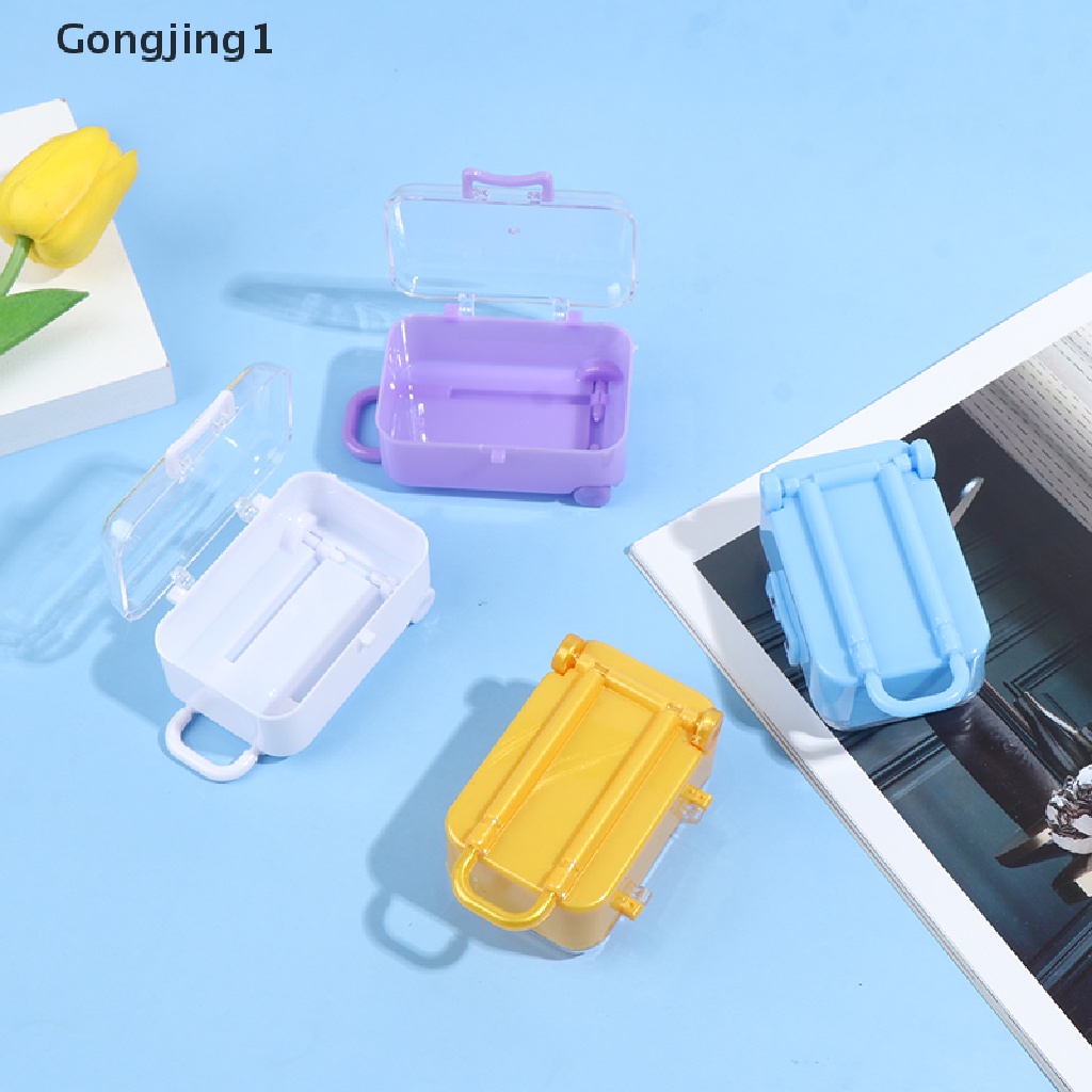 Gongjing1 Miniatur Koper Travel Bahan Plastik Untuk Aksesoris Rumah Boneka