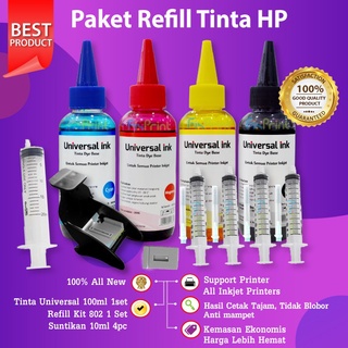 Paket Refill Tinta Printer HP 680 678 682 802 803 703 704 46 60 61
