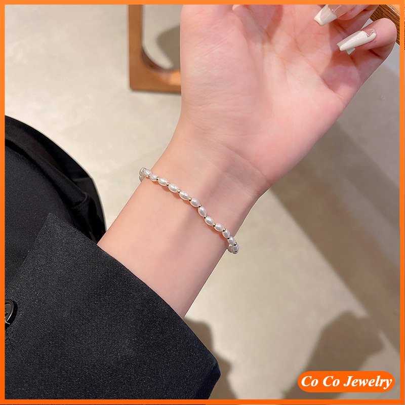 2022 Gelang Tali Elastis Adjustable Dengan Mutiara Untuk Wanita