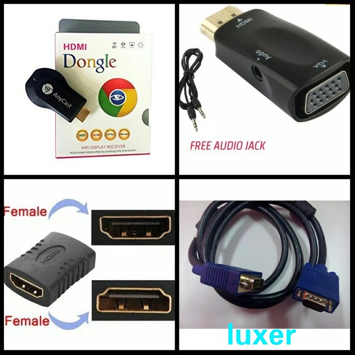 PAKET VGA WIRELESS HP ANDROID SAMSUNG XIAOMI OPPO ASUS KE PROYEKTOR TV