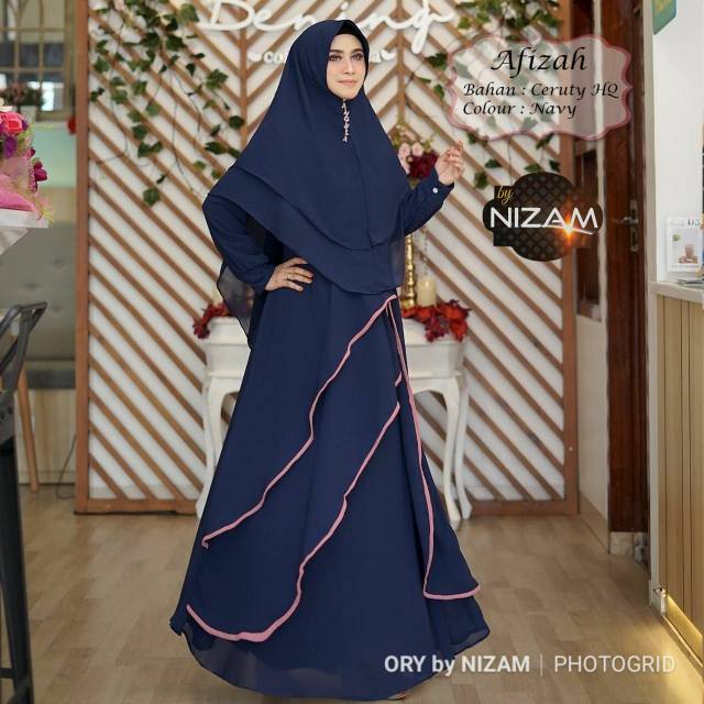 TERBARU Gamis Syar'i Afizah Ori Nizam